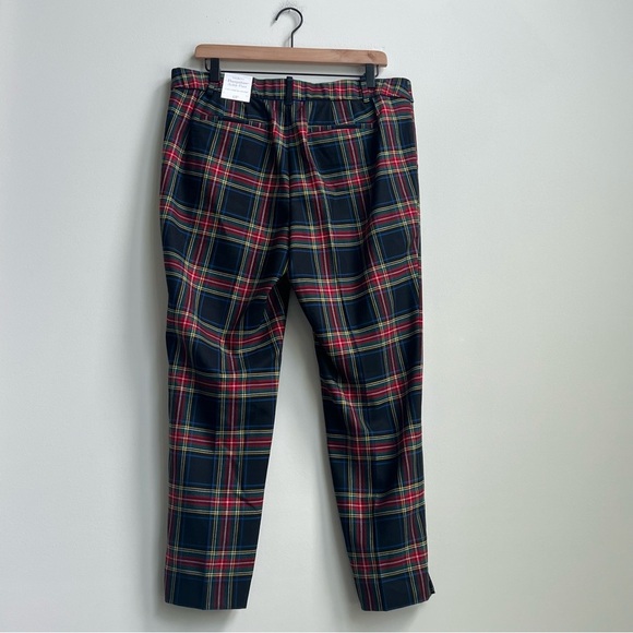 Talbots Wool Hampshire Ankle Tartan Celebrating Holiday Plaid Pants 12P money - Picture 11 of 13